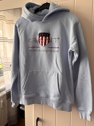 Gant hoodie hellblau - gant, hellblau,