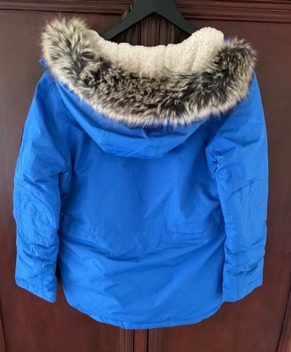 Winterjacke parka daunen blau - winterjacke,